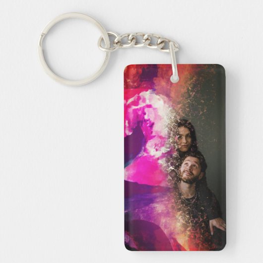 グラマ最高のラス好きのフローラオーバーレイ写真 キーホルダー (正面)