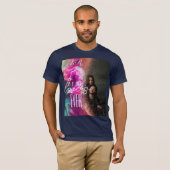 グラマ最高のラス好きのフローラオーバーレイ写真 Tシャツ (正面フル)