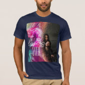 グラマ最高のラス好きのフローラオーバーレイ写真 Tシャツ (正面)