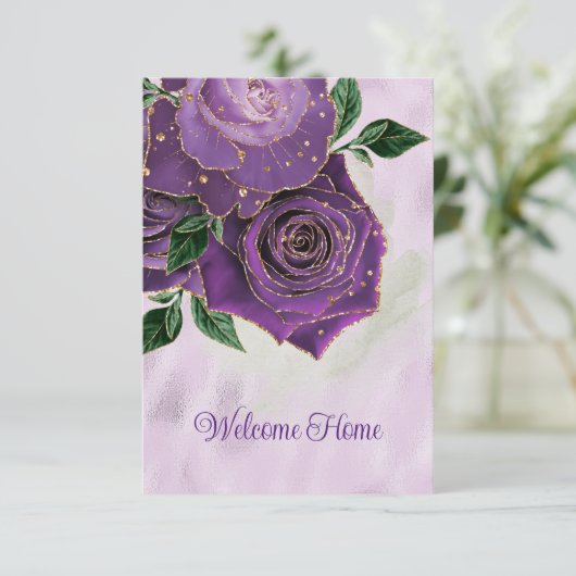グラマ空白のラス金ゴールドとパープルバラウェルカムホーム 案内状 (スタンド正面)