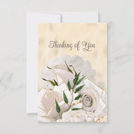 グラマ空白のラス金ゴールドホワイトロ考えるーズオブユー 案内状 (正面)