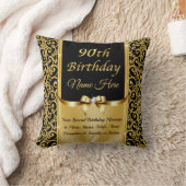 グラマ，90誕生日の豪華な贈り物 クッション (ブランケット)