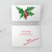 グラミスキャッスルリヨンクランタータンチェッククリスマスホリデー カード (内部)