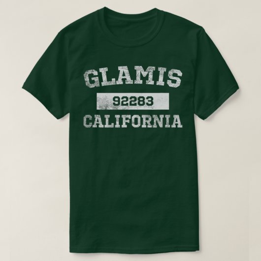 グラミス・カリフォルニアの郵便番号92283 動揺して Tシャツ (デザイン正面)