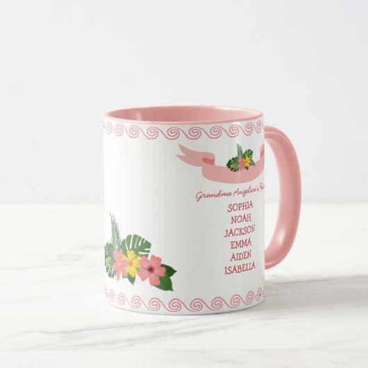 グラミンゴおばあ素晴らしちゃんの素晴らしい孫の名前 マグカップ (正面右)