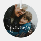 グラミーおばあちゃんのスクリプトオーバーレイ ガラスオーナメント (裏面)