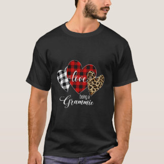 グラミーであるPlaid Leopard Print Love Tシャツ