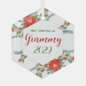 グラミーとしての最初のクリスマス ガラスオーナメント (正面)