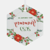 グラミーとしての最初のクリスマス ガラスオーナメント (裏面)