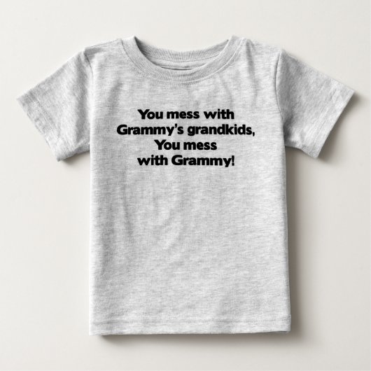 グラミーの孫どもたちに手を出すな ベビーTシャツ (正面)