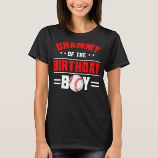 グラミーオブザ誕生日ボーイベースボールテーマファミリーB Tシャツ