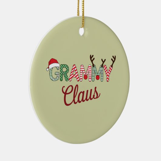 グラミークロースクリスマスおばあちゃんギフトクリスマス セラミックオーナメント (右)