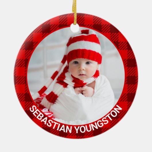 グラミークロースクリスマスフォトプライド陶磁器の装飾 セラミックオーナメント (裏面)