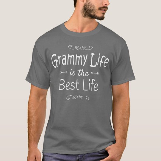 グラミー人生最高の人生プリント グラミー祖母向け Tシャツ (正面)