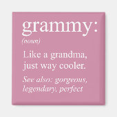 グラミー定義、おばあちゃん、ナナギフト マグネット (正面)
