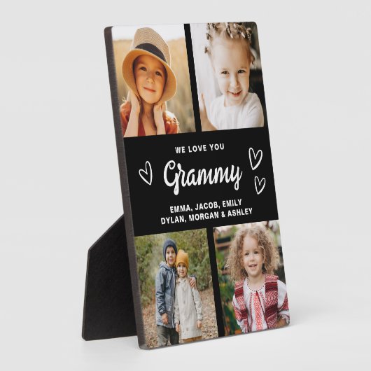 グラミー家の写真コラージュモダンが大好き フォトプラーク (側面)