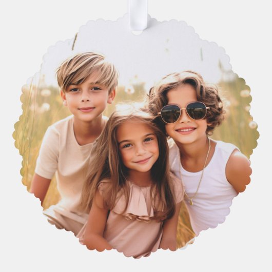 グラミー私たちは、あなたを愛する写真ハートピンクの母親の日 オーナメントカード (裏面)