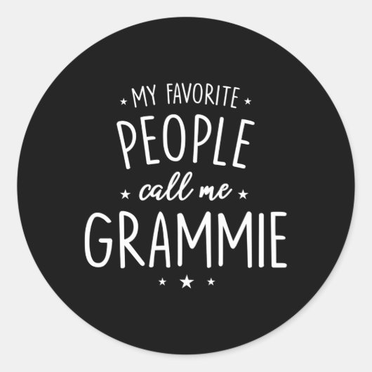 グラミー私のお気に入りの人々はグラミーと呼ぶ ラウンドシール (正面)