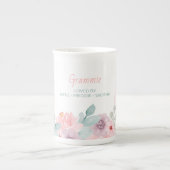 グラミー·ウィンター·ワンダーランドの雪片とフローラ ボーンチャイナマグカップ (正面)