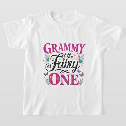 グラミー・オブ・ザ・フェアリー1stバースデーガールパーティーファ tシャツ (レイダウン)