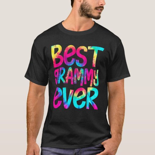 グラミ最高のー絞り染め母の日マザーズ Tシャツ (正面)