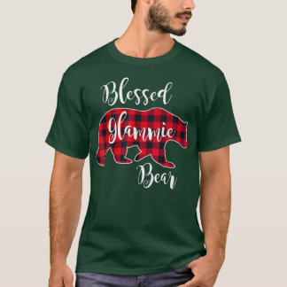 グラミ賛美ーベアーレッドバッファローチェックプレイドグランド Tシャツ