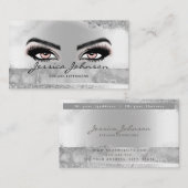 グラムお洒落シルバー金属まつげエクステンション 名刺 (正面/裏面)