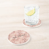 グラムかわいらしピガーリーックピーチバラゼブラプリント コースター (側面)