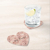 グラムかわいらしピガーリーックピーチバラゼブラプリント ペーパーコースター (インサイチュ)