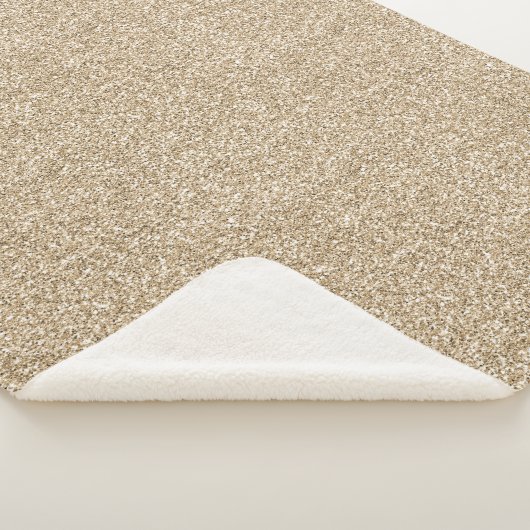 グラムかわいらし金ゴールドグリッター シェルパブランケット (3/4)