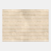 グラムかわいらし金ゴールドストライプ ラッピングペーパーシート (正面2)