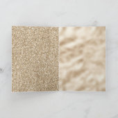 グラムかわいらし金ゴールドスパークルドットクリスマスツリー カード (内部)