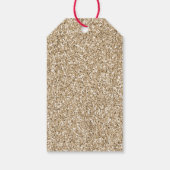 グラムかわいらし金ゴールドスパークルドットクリスマスツリー ギフトタグ (裏面)