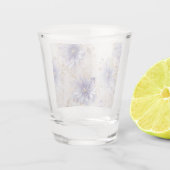 グラムかわいらし金ゴールドパープルパールホワイトフローラ ショットグラス (裏面)