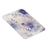 グラムかわいらし金ゴールドパープルパールホワイトフローラ マグネット (右側)