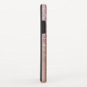 グラムきらきら光るバラ金ゴールドダイヤモンドモノグラムの紙吹雪 Case-Mate iPhoneケース (裏面/右)