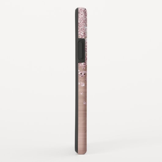 グラムきらきら光るバラ金ゴールドダイヤモンドモノグラムの紙吹雪 Case-Mate iPhoneケース (裏面/右)