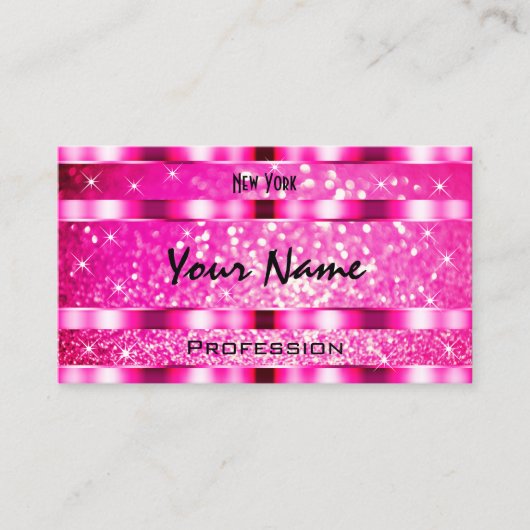 グラムきらきら光るピガーリーンクグリッタースパークスタースタイリッシュ 名刺 (正面)