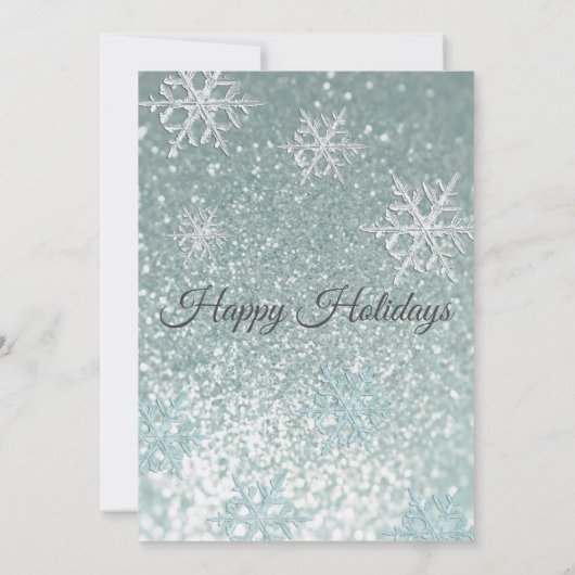 グラムきらびやかな雪片の会社のホリデーパーティーの招待 招待状 (裏面)