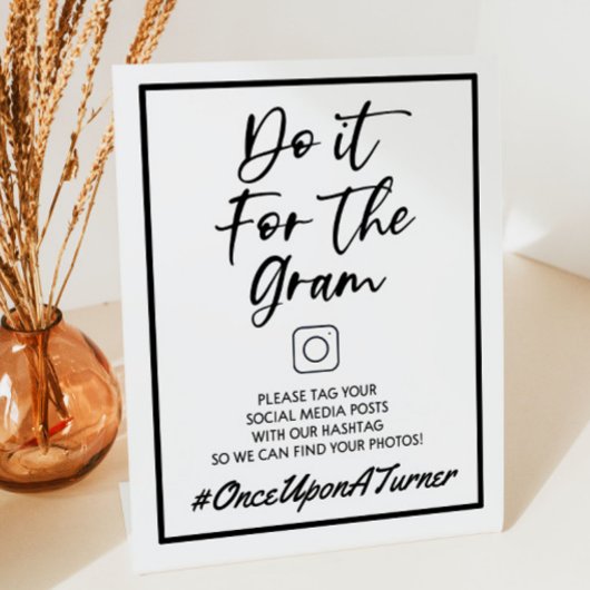 グラムのハッシュタグの結婚サインのためにする 台座サイン