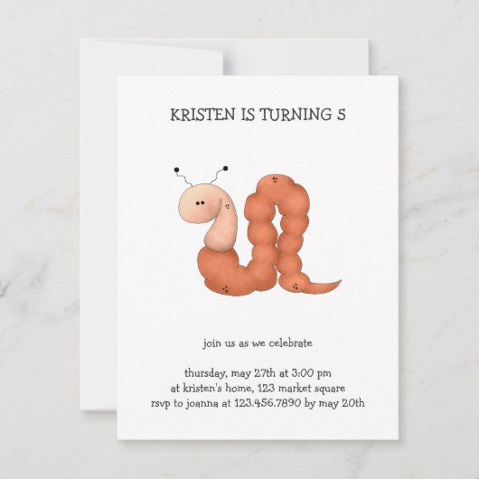 グラムの庭·赤い虫 招待状 (正面)