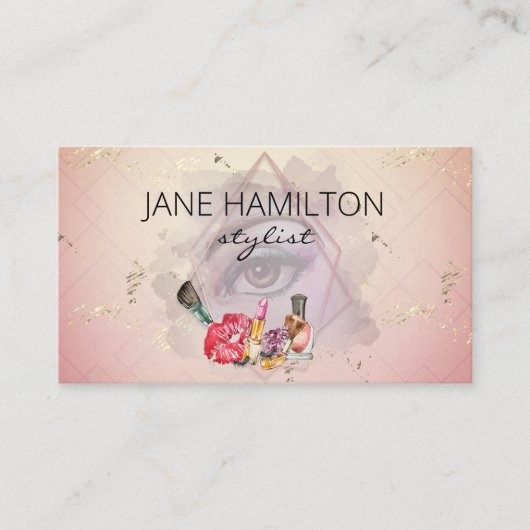 グラムアイイラストレーションスタイリストサロン 名刺 (正面)