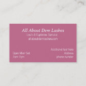 グラムアイドラッシュ 名刺 (裏面)