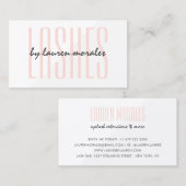 グラムアイドラッモダンシュサロン赤面ピンクホワイト 名刺 (正面/裏面)