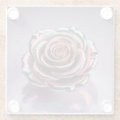 グラムアイリディセントバラ金ゴールドガラスコアスター ガラスコースター (裏面)