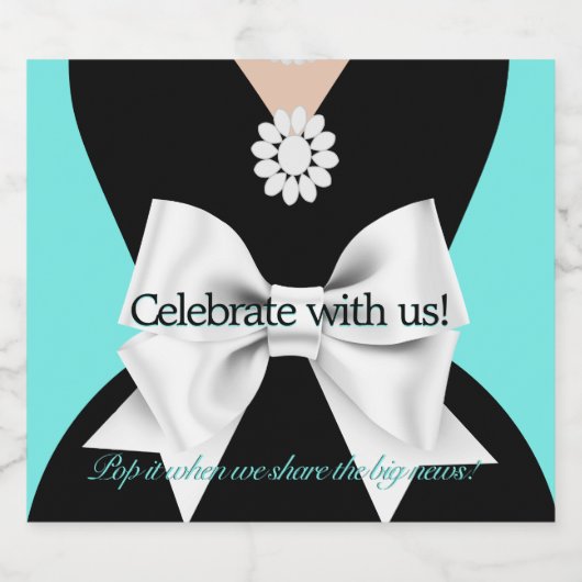 グラムアエレガントアベビー&コティファニーベビーシャワー スパークリングワインラベル (シングルラベル)