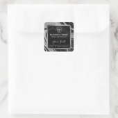 グラムアガテシルバーグリッターブラックキャンドルラベル スクエアシール (バッグ)