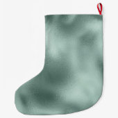 グラムアクアグリーン金ゴールドグリッタージョイ ラージクリスマスストッキング (裏面)