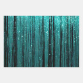 グラムアクアスパークルストライプーズ ラッピングペーパーシート (正面3)