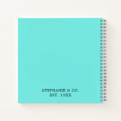 グラムアクアティファニーテーマ誕生日ゲストブック ノートブック (裏面)